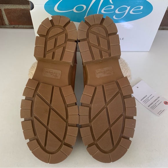 Aqua College Womens Perla Tan Suede Winter Zipper Ankle Boots US 7.5 M - Picture 6 of 9